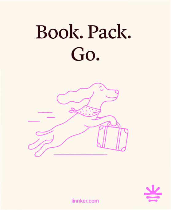 Book. Pack. Go.